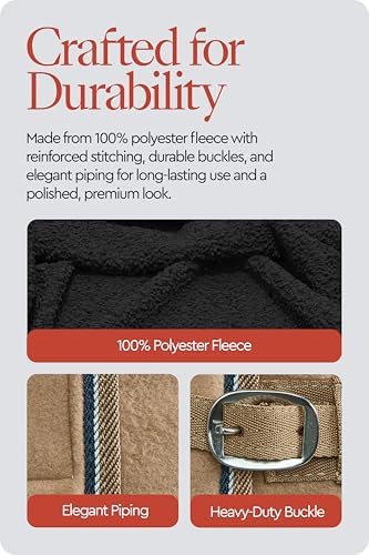 HORZE Kiel Horse Blankets for Real Horses, Fleece Horse Cooler Sheet