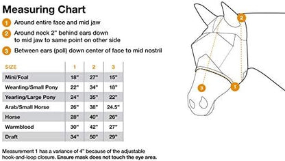 Cashel Quiet Ride Long Nose Horse Fly Mask (QRHL), Black