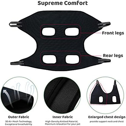 Guzekier Pet Dog Grooming Hammock Harness for Cats & Dogs, Dog Sling for Grooming, Dog Hammock Restraint Bag with Nail Clippers/Trimmer, Nail File, Pet Comb,Ear/Eye Care