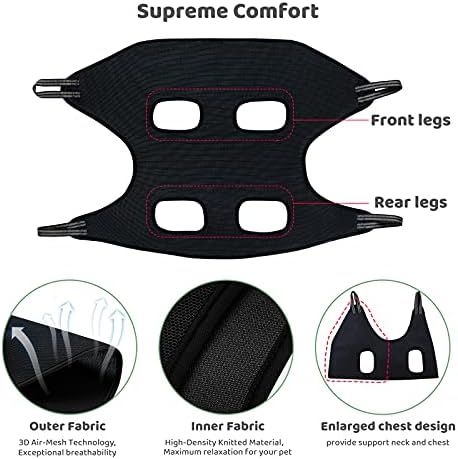 Guzekier Pet Dog Grooming Hammock Harness for Cats & Dogs, Dog Sling for Grooming, Dog Hammock Restraint Bag with Nail Clippers/Trimmer, Nail File, Pet Comb,Ear/Eye Care