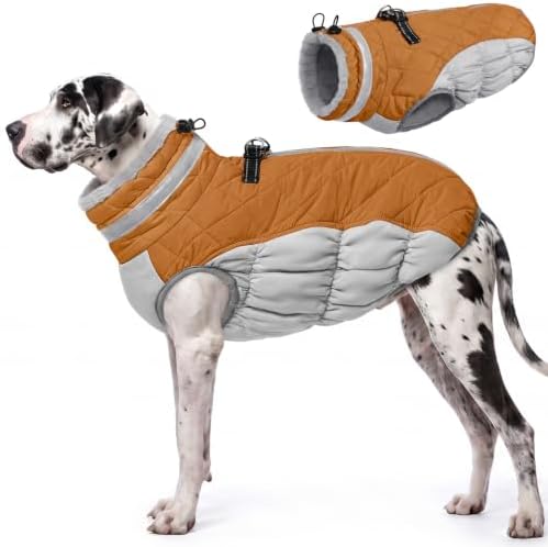 AOFITEE Dog Coats for Extra Large Dogs Warm Waterproof Dog Winter Jacket