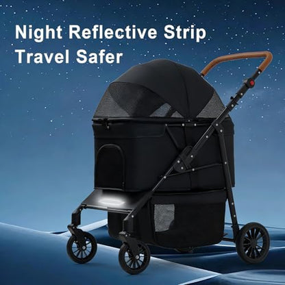 Medium Dog Stroller for Large Dogs, Pet Stroller Up to 80lbs