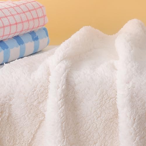 Little Pillow for Cats Puppies Ultra Soft Fluffy Pet Calming Toy Half Donut Cuddler for Joint Relief Sleeping Improve Machine Washable Blanket Set-White