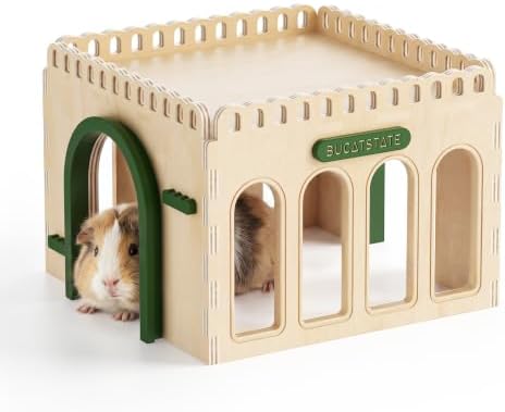 BUCATSTATE Wooden Guinea Pig Hideout, Hedgehog House