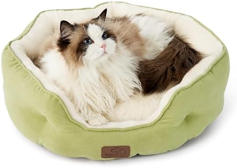 Bedsure Small Dog Bed Washable,Round Cat Beds for Indoor Cats,20in