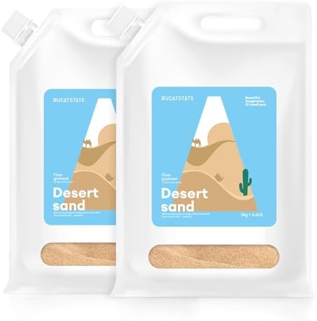 BUCATSTATE Hamster Bath Sand with Pour Spout Large Pack, 13.2LB Desert Bath Sand | No-Dust Potty Litter Calcium-Free Sand for Hamster Chinchillas Gerbil Mice Degu or Other Small Pets (2Pack-Fine Sand)