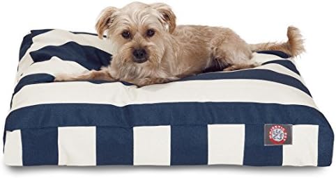 Majestic Pet Rectangular Dog Bed, Small, 27x20x4 in, Washable, Navy Blue