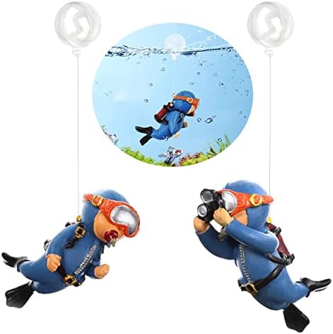 2-Pack Floating Little Diver, Aquarium Decorations for Fish Tanks