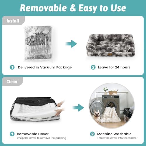 COZY KISS Orthopedic Dog Beds with Removable Washable Cover