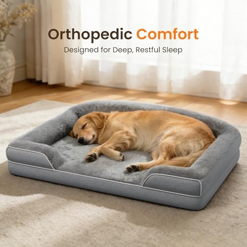 Orthopedic Dog Bed for Extra Large Dogs, 45"x30" XL Dog Couch Bed
