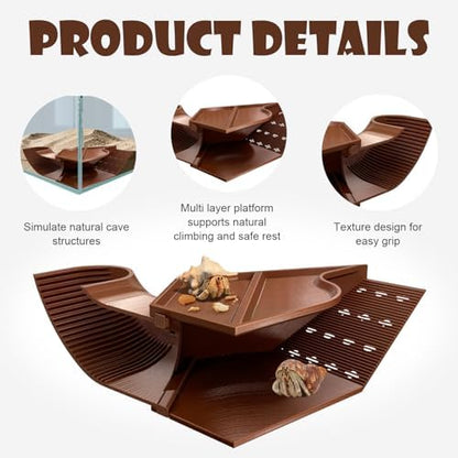 Hermit Crab Hideout & Reptile Hide, Leopard Gecko Tank Accessories