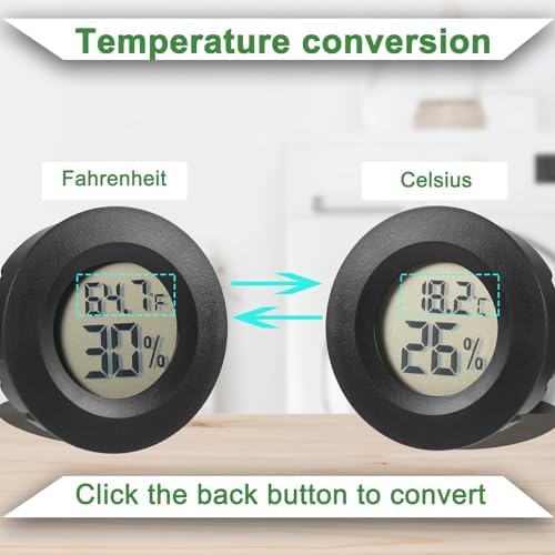 Reptile Thermometer and Humidity Gauge Digtal Terrarium Thermometer 4pc