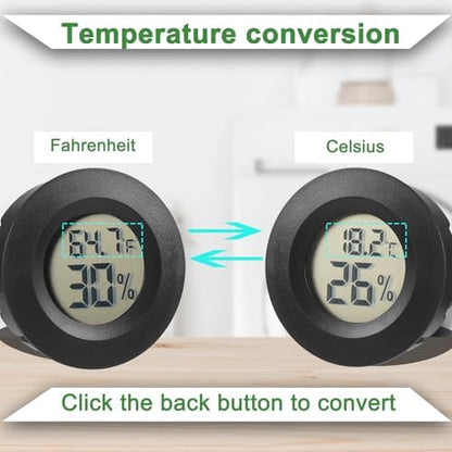 Reptile Thermometer and Humidity Gauge Digtal Terrarium Thermometer 4pc