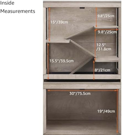 unipaws Ferret Cage with Storage and Ramp, Large Vertical Hamster Cage