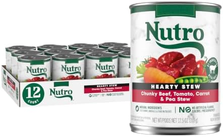 Nutro Hearty Stew Wet Dog Food, Chunky Beef, 12.5 oz, 12 Pack