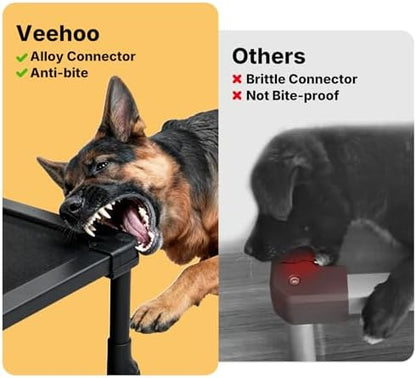Veehoo Chew Proof Dog Bed, Orthopedic Elevated Dog Bed with Padded Cover