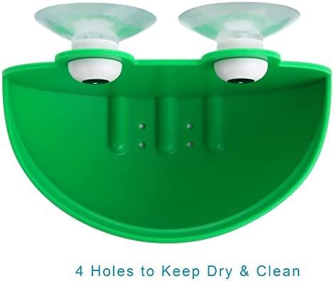 Pensino Frog Habitat Frog Dish Holder with Suction Cups, Cute Frog Terrarium Decor Fish Tank Decoration for Tree Frog Toad Tadpole (1 Pack)