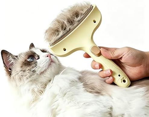 Professional Pet Deshedding Brush for Loose Undercoat Fur, Pet Grooming Comb for Long & Short Haired Dogs Cats, Gentle Skin Friendly