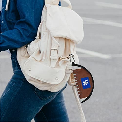 Pets First NCAA Kentucky Wildcats Collapsible Dog Travel Bowl, Food and Water Bowl for Dogs & Cats. Lightweight Leak-Proof Pet Bowl for Travel with Football Field & Pebble-Grain Design