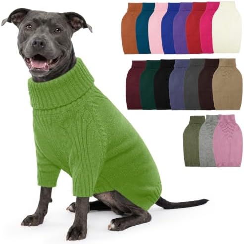 IECOii XL Dog Sweater, Winter Doggy Clothes for Medium Dogs Girl Boy