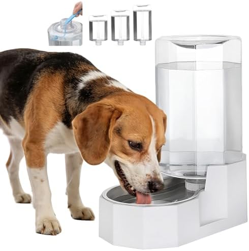 Sfozstra 8L Gravity Dog Water Dispenser:Stainless Steel Bowl