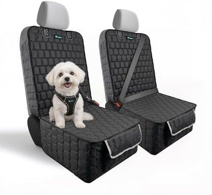 Meginc 2-Pack Front Seat Covers for Dogs, Waterproof Car Seat Protectors
