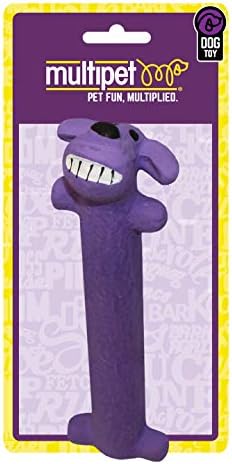Multipet Original Loofa Latex Dog Toy - Squeaky Toy for All Dogs - Easy-to-Clean Squeaky Toys - Latex Dog Toys for Playing 6”, Random Color Surprise (Pack of 2)