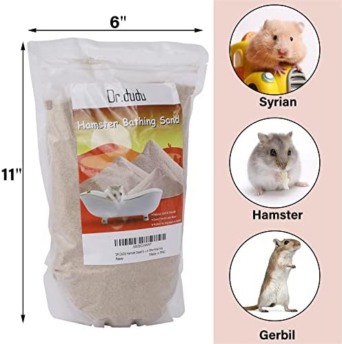 DR.DUDU 6.6lb Hamster Sand for Sand Bath, Hamster Cage Accessories(Beige)