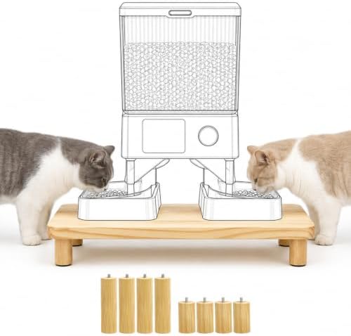 Large Elevated Cat Food Stand for Automatic Feeders, 1 Pack