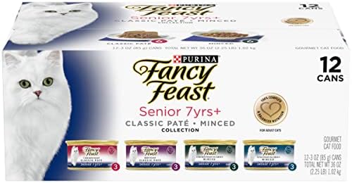Purina Fancy Feast Senior 7+ Wet Cat Food Variety Pack, 3 oz, 24-Pack