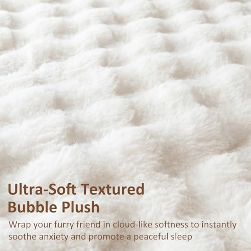 Dog Bed Couch Sofa for Small Medium Dogs Cats 30x30x9 Round White