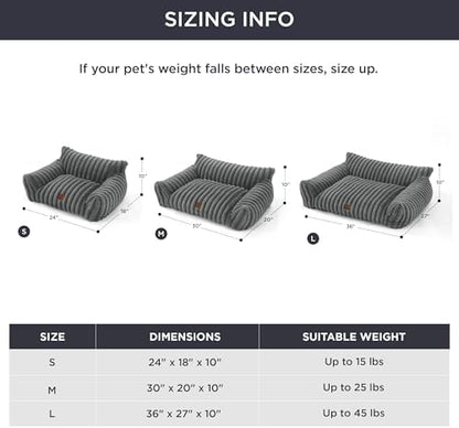 Bedsure ComfyFleece™ Shown on TV Fluffy Dog Couch for Pets,30in Warm Grey