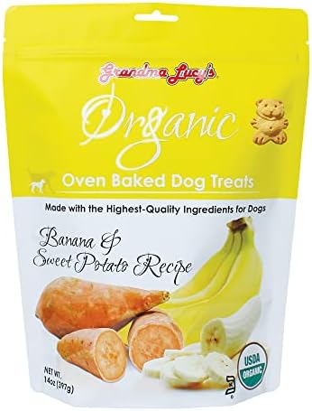 grandma lucy's Organic Oven Baked Dog Treats - Banana & Sweet Potato, 14 oz (844192)
