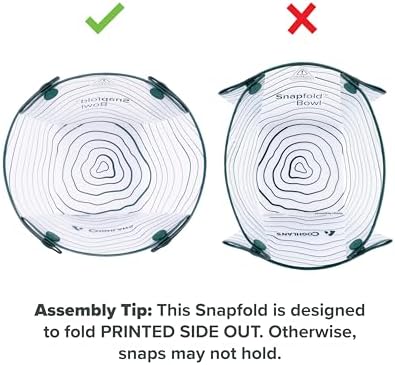 Coghlan's Snapfold™ Solo Pack 3-Piece Collapsible Tableware Set – Lightweight 4 oz, Leakproof, Compact Camping Gear for Backpacking, Hiking, and Outdoors, Includes Foldable Cup, Bowl, and Dish