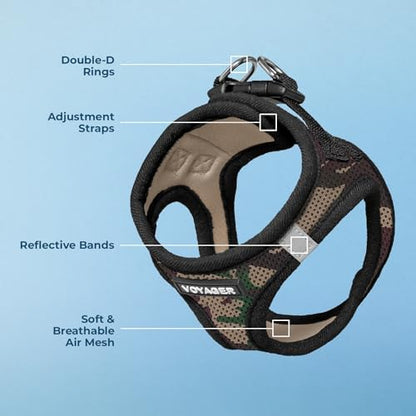 Voyager Step-in Air Dog Vest Harness - Army, Large