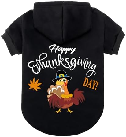 EXPAWLORER Dog Hoodies for Small Medium Large Dogs,Thanksgiving Turkey M