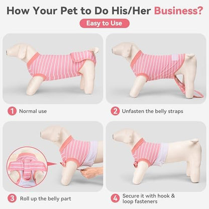cyeollo Dog Surgery Recovery Suit, Surgical Onesie for Female & Male Dogs