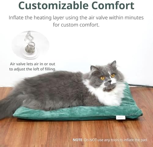 Outdoor Cat Heating Pad, 15.7" x 11.8", 30W, Green