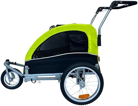 Booyah Medium Dog Stroller & Pet Bike Trailer with Suspension - Black