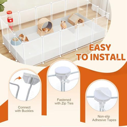 14 Pcs 16.5" H Small Animal Playpen, Indoor Puppy Playpen for Rabbits