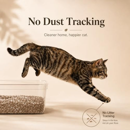 HANAMYA Tofu & Cassava Cat Litter with Recycled Coffee Grounds, Natural Odor Control, Low Dust & Strong Clumping, 5.5 lb, 4 PK