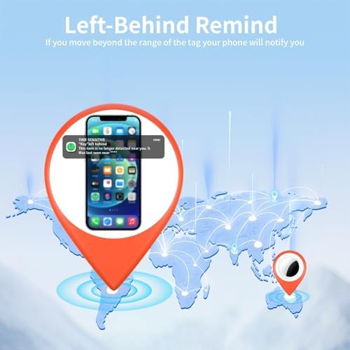 2 Pack Tracker Tags Finder Apple Find My MFi Certified Waterproof iOS Only