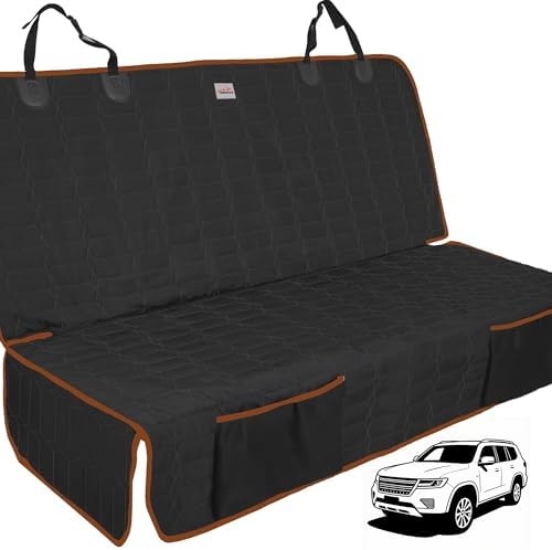 Reliadura Dog Seat Cover for Back Seat Waterproof Bench Seat Covers for SUV Washable Car Seat Covers for Dogs Non-Slip Pet Seat Cover for Back Seat Heavy Duty Protector for SUVs