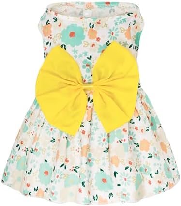 choyaxo Floral Dog Dress Cute Dog Skirt Pet Dress Summer Pet Clothes for Puppy Small Cats
