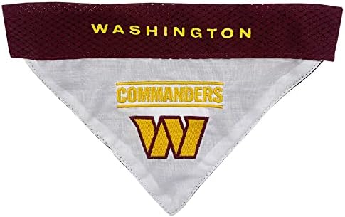 Pets First unisex adult NFL Pet Bandana, Washington Commanders, Large-Extra Large