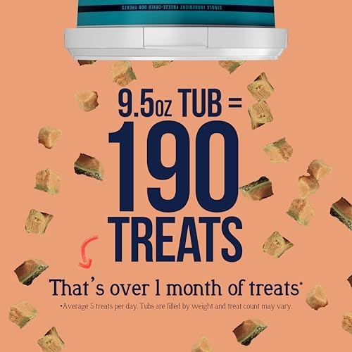 Stewart Freeze Dried Dog Treats, 100% Wild Salmon, 9.5oz Tub (2 Pack)