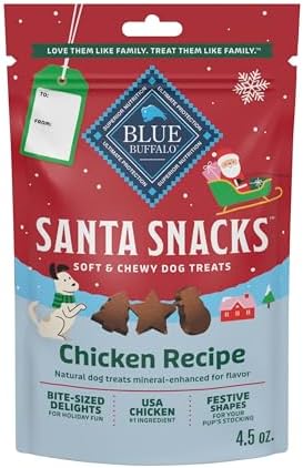 Blue Buffalo Santa Snacks Chicken Dog Treats, 4.5 oz