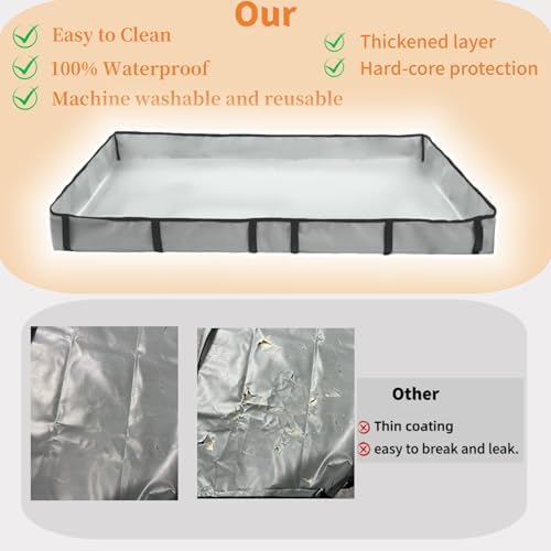 DZWLKJ Guinea Pig Cage Liner Tarp Bottom Waterproof and Washable Base Also for Rabbits, Bunny, Chinchesillas, Hedgehog, Ferrets and Other Small Animals(24x72 inches)