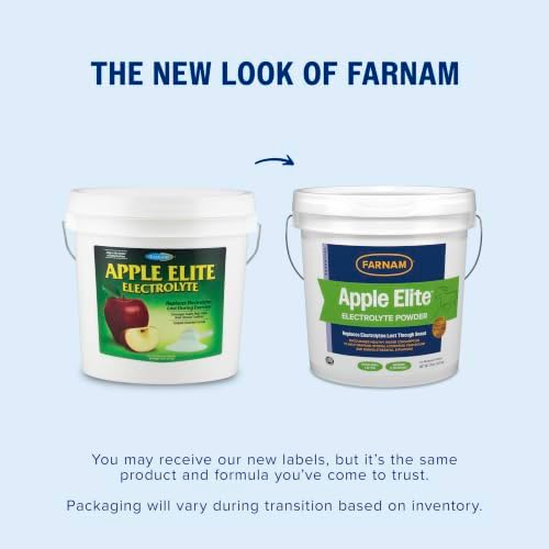 Farnam Apple Elite Horse Electrolytes Powder Supplement, 160 Day Supply