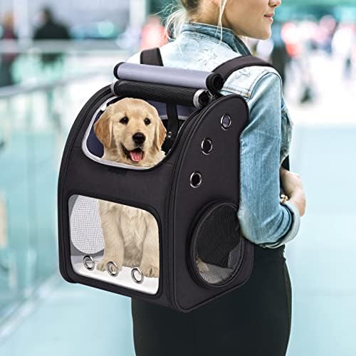 Expandable Cat Backpack Carrier for Small Cats & Pets Up to 18 lbs